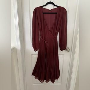XS Dark Burgundy/Maroon Wilfred Dress